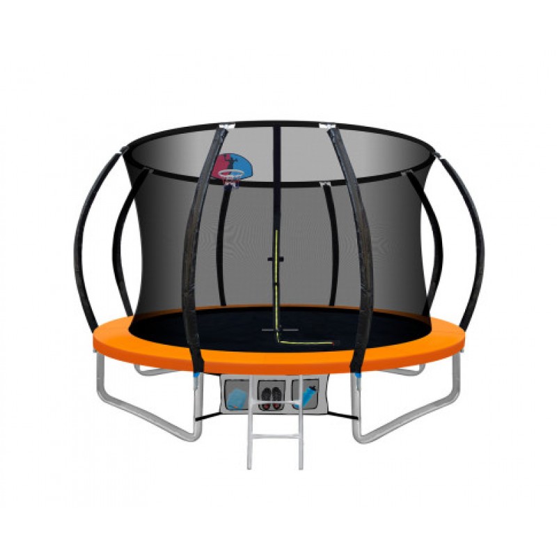 Everfit 10ft Trampoline Round Trampoline With Basketball Hoop - Orange Everfit 10ft Trampoline Round Trampoline With Basketball Hoop - Orange