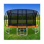 Everfit 16ft Trampoline Round Trampoline with Basketball Hoop - Orange Everfit 16ft Trampoline Round Trampoline with Basketball Hoop - Orange