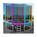 Everfit 10ft Trampoline Round Trampoline - Multi-coloured Flat Everfit 10ft Trampoline Round Trampoline - Multi-coloured Flat