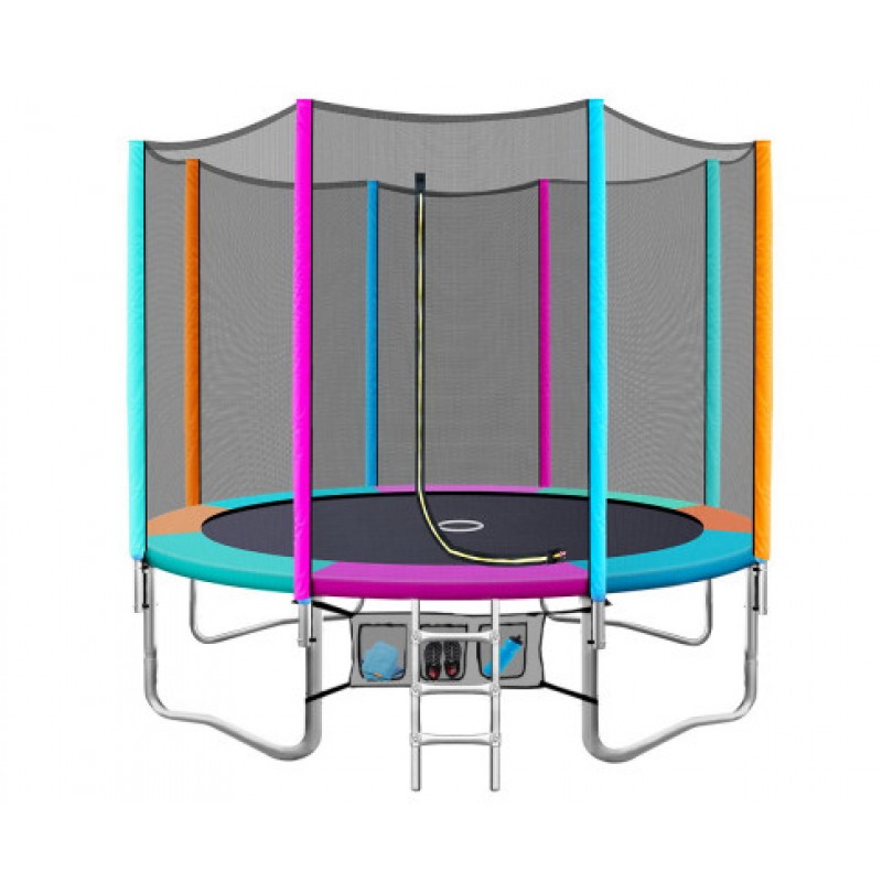 Everfit 10ft Trampoline Round Trampoline - Multi-coloured Flat Everfit 10ft Trampoline Round Trampoline - Multi-coloured Flat