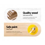 Keezi Kids Modern Wooden Kitchen Utensils Pretend Play Set - Dark Brown and Silver Keezi Kids Modern Wooden Kitchen Utensils Pretend Play Set - Dark Brown and Silver