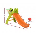 Keezi Kids Slide with Basketball Hoop Panda - Orange Keezi Kids Slide with Basketball Hoop Panda - Orange