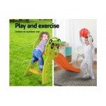 Keezi Kids Slide with Basketball Hoop Panda - Orange Keezi Kids Slide with Basketball Hoop Panda - Orange