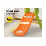 Keezi Kids Slide with Basketball Hoop Panda - Orange Keezi Kids Slide with Basketball Hoop Panda - Orange
