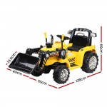 Rigo Kids Ride On Bulldozer Digger Electric Car Yellow