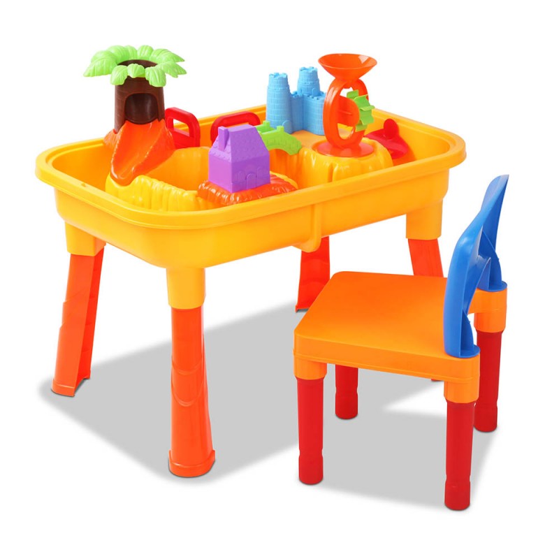 Keezi Kids Table & Chair Sandpit Set Keezi Kids Table & Chair Sandpit Set
