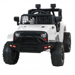 Rigo Kids Electric 12V Jeep Battery Remote Control Ride On Car - White