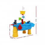 Keezi Kids Beach Sand and Water Sandpit Pirate Ship Outdoor Table Toys Keezi Kids Beach Sand and Water Sandpit Pirate Ship Outdoor Table Toys