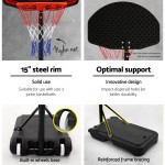 Everfit 2.1m Adjustable Portable Basketball Stand Hoop System Rim - Black Everfit 2.1m Adjustable Portable Basketball Stand Hoop System Rim - Black