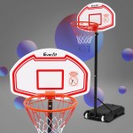 Everfit 2.1m Adjustable Portable Basketball Stand Hoop System Rim - White