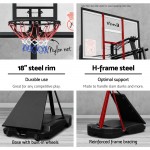 Everfit Pro Portable Basketball Stand System Ring Hoop Net Height Adjustable 3.05m - Black