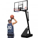 Everfit Pro Portable Basketball Stand System Ring Hoop Net Height Adjustable 3.05m - Black