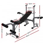 Everfit Multi Station Weight Bench Press Fitness Weights Equipment Incline - Black Everfit Multi Station Weight Bench Press Fitness Weights Equipment Incline - Black
