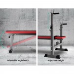 Everfit Multi-Station Weight Bench Press Home Gym Fitness Weights Equipment - Red