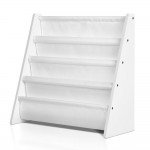 Keezi Kids Bookshelf Childrens Bookcase Magazine Rack Organiser Display - White