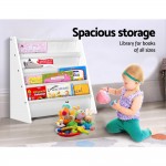 Keezi Kids Bookshelf Childrens Bookcase Magazine Rack Organiser Display - White
