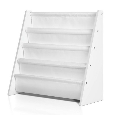 Keezi Kids Bookshelf Childrens Bookcase Magazine Rack Organiser Display - White