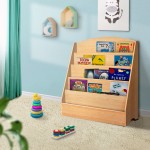 Keezi 5 Tiers Kids Wooden Bookshelf Bookcase Display Rack Keezi 5 Tiers Kids Wooden Bookshelf Bookcase Display Rack