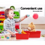 Keezi 8 Bins Kids Toy Box Storage Organiser - White Keezi 8 Bins Kids Toy Box Storage Organiser - White