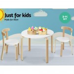 Keezi Nordic Kids Activity Study Play Modern Table and Chair Set - White/Natural Keezi Nordic Kids Activity Study Play Modern Table and Chair Set - White/Natural
