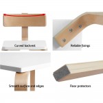 Keezi 5 Piece Set Nordic Kids Activity Study Play Modern Table and Chair Set - White/Natural Keezi 5 Piece Set Nordic Kids Activity Study Play Modern Table and Chair Set - White/Natural