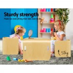 Keezi 3 Piece Nordic Kids Activity Desk Compact Table and Chair Set - Natural Keezi 3 Piece Nordic Kids Activity Desk Compact Table and Chair Set - Natural