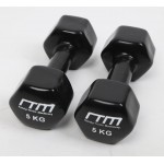 5kg Dumbbells Pair PVC Hand Weights Rubber Coated 5kg Dumbbells Pair PVC Hand Weights Rubber Coated