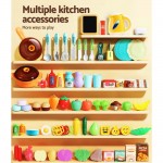 Keezi Kids Kitchen Pretend Play Set 73pcs Food Sink Cooking Utensils 