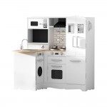 Keezi Kids Kitchen Pretend Play Set Wooden Cooking Childrens Toy - White
