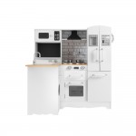 Keezi Kids Kitchen Pretend Play Set Wooden Cooking Childrens Toy - White