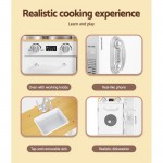Keezi Kids Kitchen Pretend Play Set Wooden Cooking Childrens Toy - White