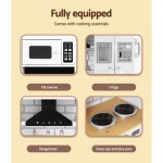 Keezi Kids Kitchen Pretend Play Set Wooden Cooking Childrens Toy - White