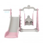 Keezi Kids Slide 170cm Extra Long Swing Basketball Hoop Toddlers Playset - Pink Keezi Kids Slide 170cm Extra Long Swing Basketball Hoop Toddlers Playset - Pink