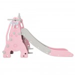 Keezi Kids Slide 170cm Extra Long Swing Basketball Hoop Toddlers Playset - Pink Keezi Kids Slide 170cm Extra Long Swing Basketball Hoop Toddlers Playset - Pink