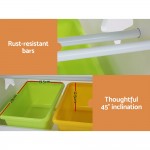 Keezi 3 pcs Kids Table and Chairs Set Furniture Play Storage Box - White Keezi 3 pcs Kids Table and Chairs Set Furniture Play Storage Box - White
