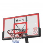 Everfit Portable Basketball Hoop Stand System Height Adjustable Net Ring - Red