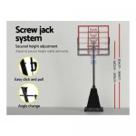 Everfit Portable Basketball Hoop Stand System Height Adjustable Net Ring - Red