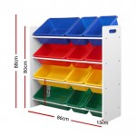 Keezi Kids 12 Plastic Bins Toy Organiser Box Bookshelf Storage Children Rack Keezi Kids 12 Plastic Bins Toy Organiser Box Bookshelf Storage Children Rack