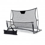 Everfit Portable Soccer Rebounder Net Volley Training Football Goal Pass Trainer - Black
