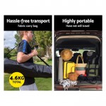 Everfit Portable Soccer Rebounder Net Volley Training Football Goal Pass Trainer - Black