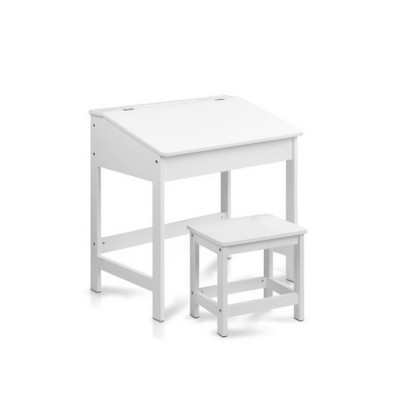 Keezi Kids Drawing Writing Desk Play Table and Chair Set- White