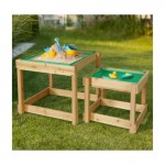 Keezi Kids Sandpit Sand and Water Wooden Table with Cover Outdoor Sand Pit Toys Keezi Kids Sandpit Sand and Water Wooden Table with Cover Outdoor Sand Pit Toys