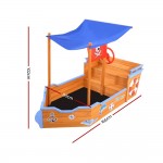 Keezi Boat Sand Pit With Canopy Keezi Boat Sand Pit With Canopy