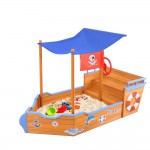 Keezi Boat Sand Pit With Canopy Keezi Boat Sand Pit With Canopy