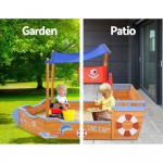 Keezi Boat Sand Pit With Canopy Keezi Boat Sand Pit With Canopy