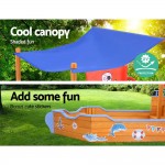 Keezi Boat Sand Pit With Canopy Keezi Boat Sand Pit With Canopy