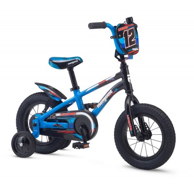 Mongoose Lilgoose 12" Kids Boys BMX Bike - Black/Blue