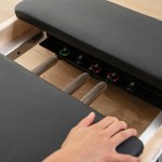 Lifespan Fitness Contour Folding Wooden Pilates Reformer Machine - Black