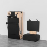 Lifespan Fitness Contour Folding Wooden Pilates Reformer Machine - Black