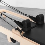 Lifespan Fitness Contour Folding Wooden Pilates Reformer Machine - Black